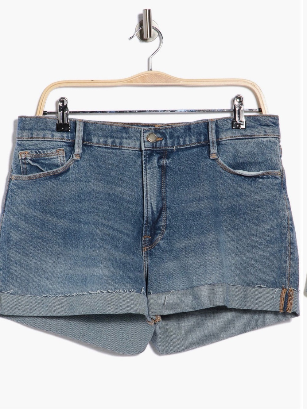 NWT Good American High-Waisted Denim Shorts Size 10